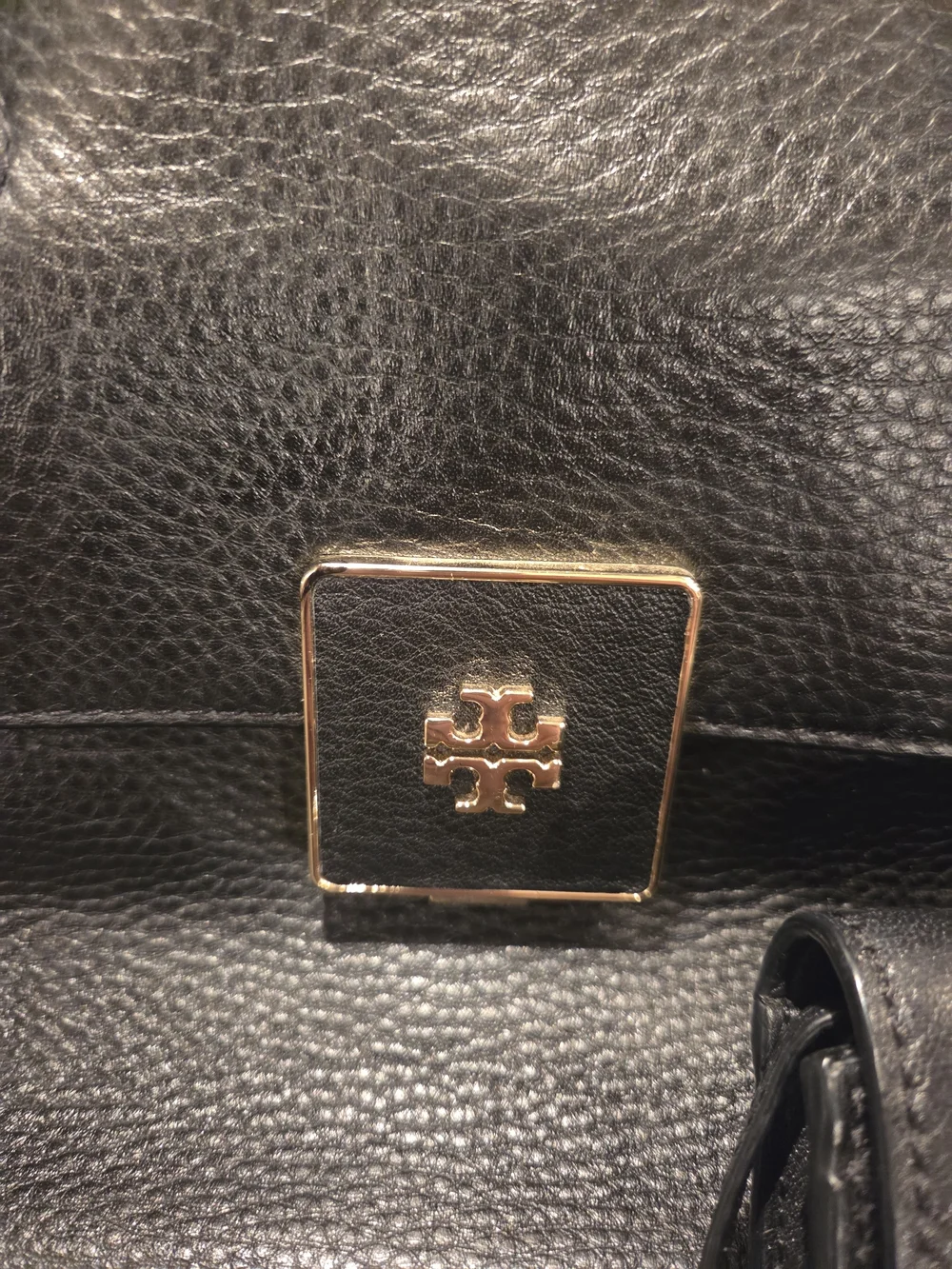 Tory Burch Black Leather Satchel with Matching Wallet